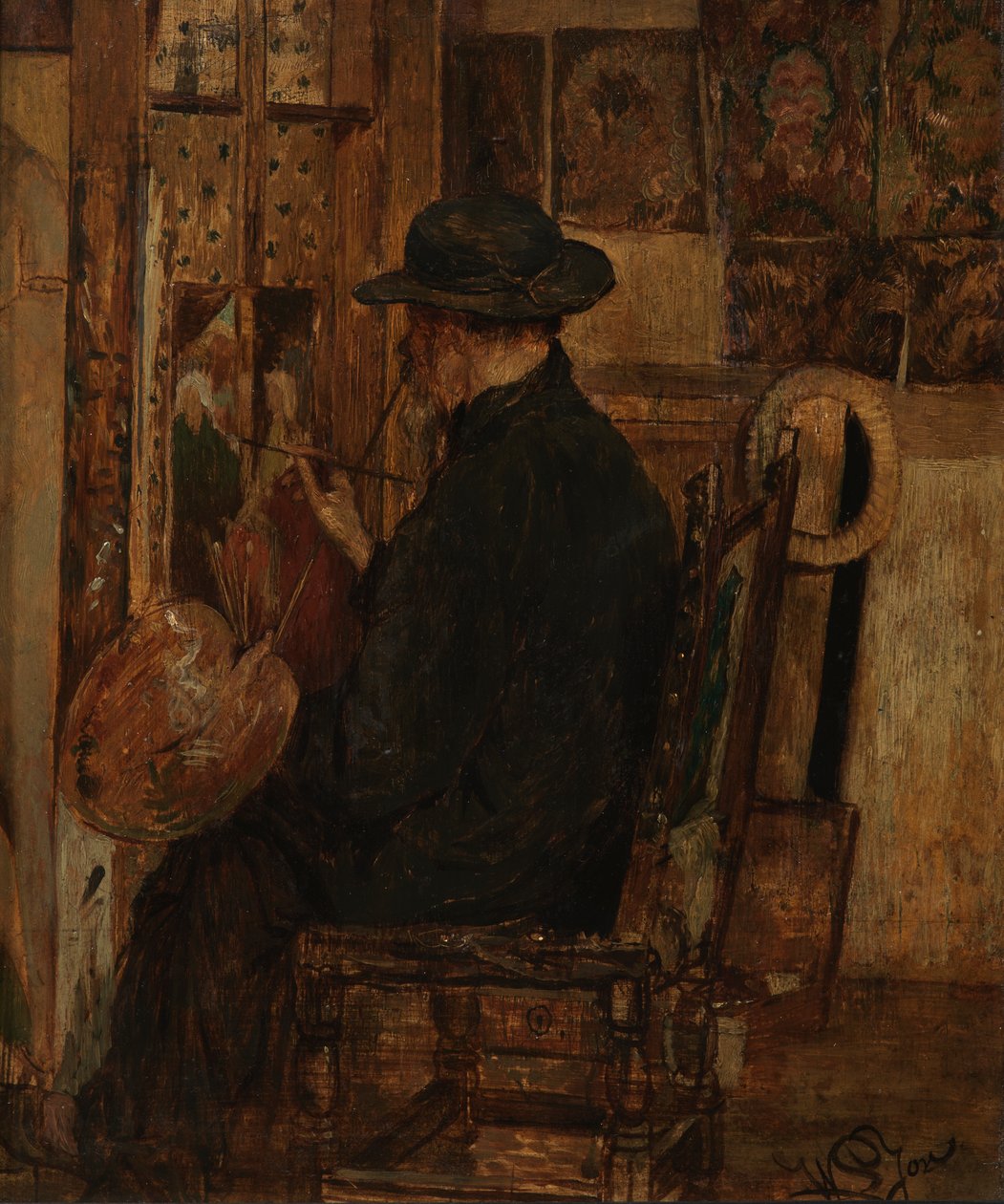 Willem Linnig I:n, taidemaalarin isän, studio tekijältä Willem II Linnig