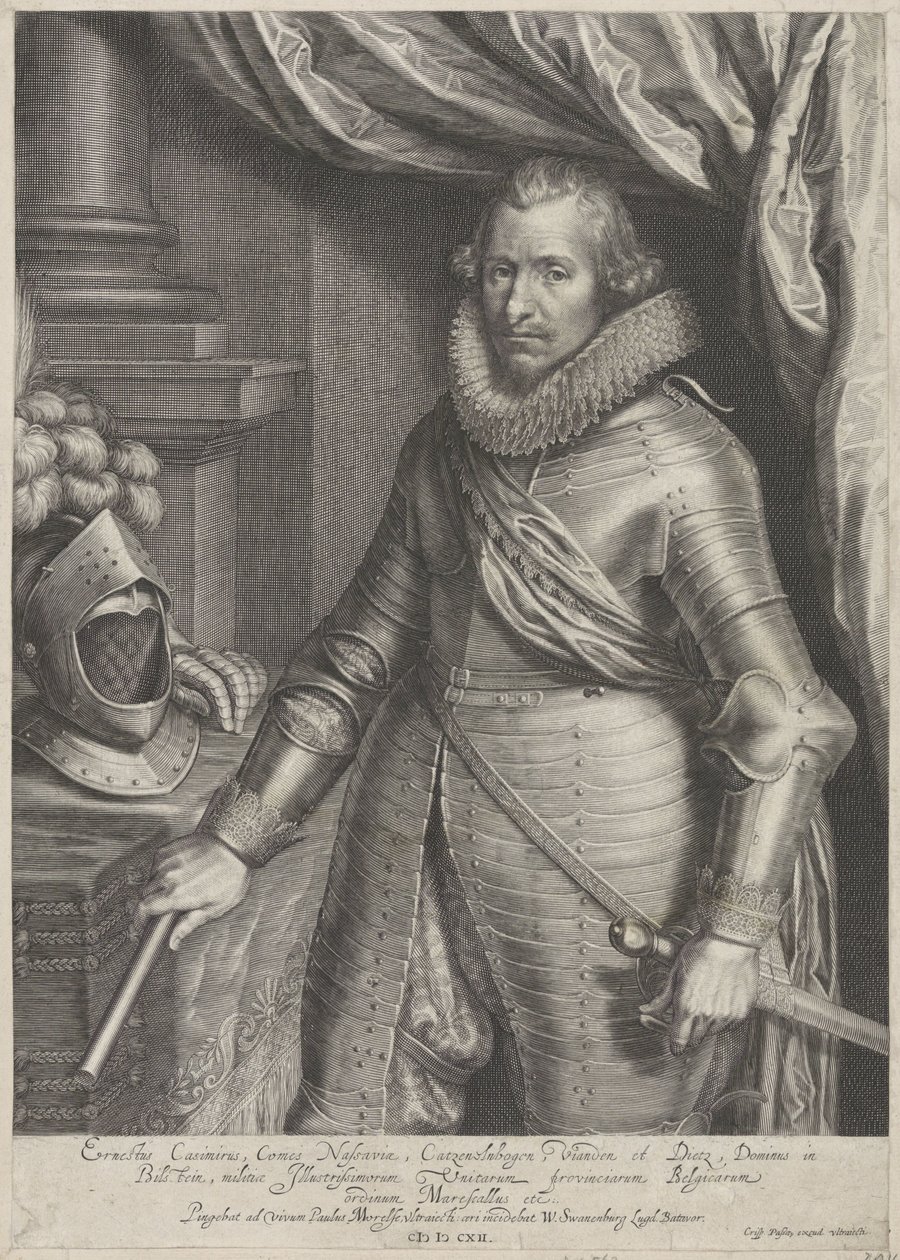 Nassau-Dietzin kreivin Ernst Casimirin muotokuva tekijältä Willem Isaacsz. van Swanenburg