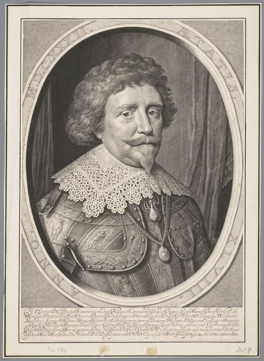Muotokuva Frederik Hendrikistä, Orangen prinssistä, 48-vuotiaana tekijältä Willem Jacobsz Delff