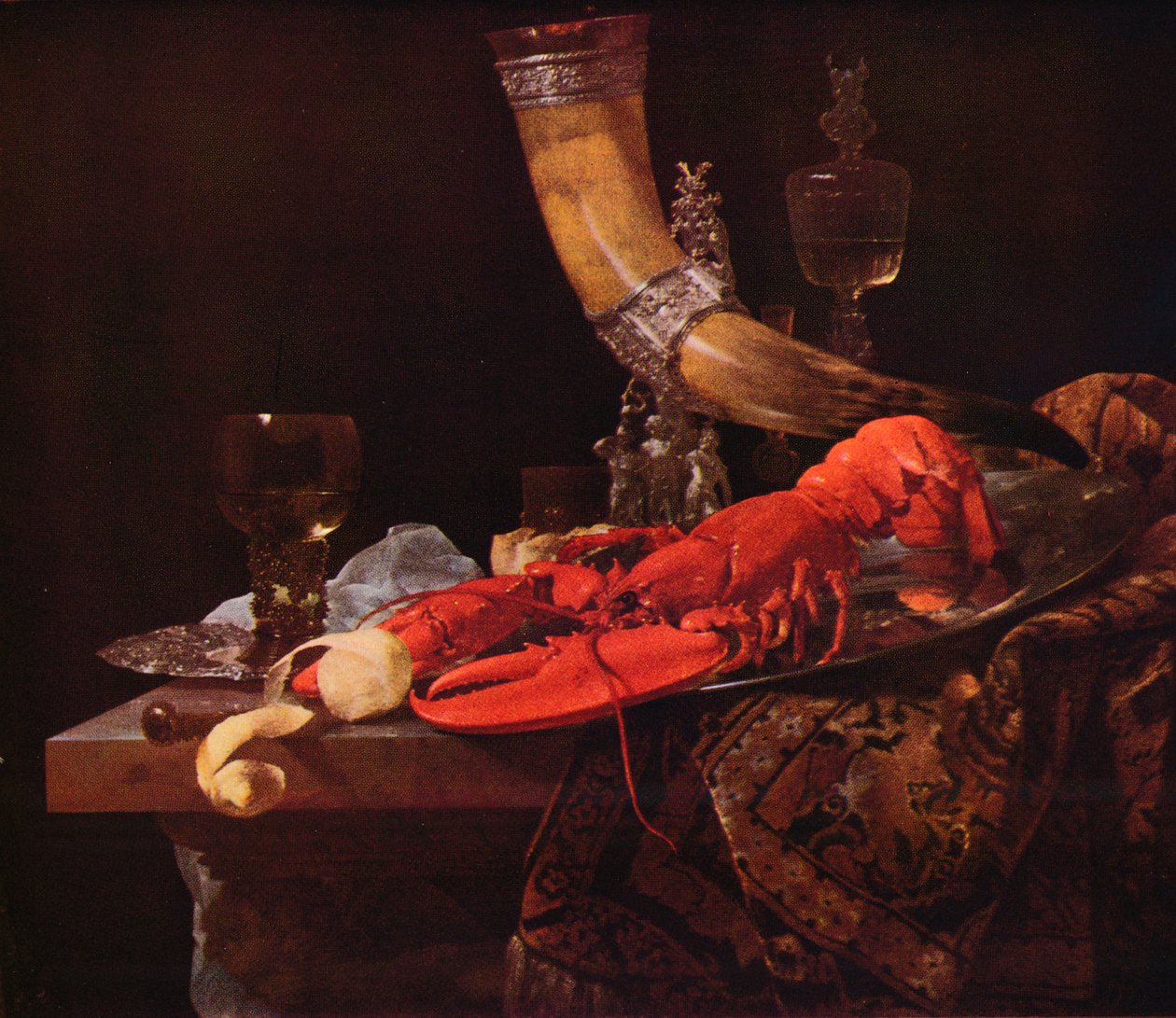 Asetelma juomatorven kanssa, c1653, 1938 tekijältä Willem Kalf