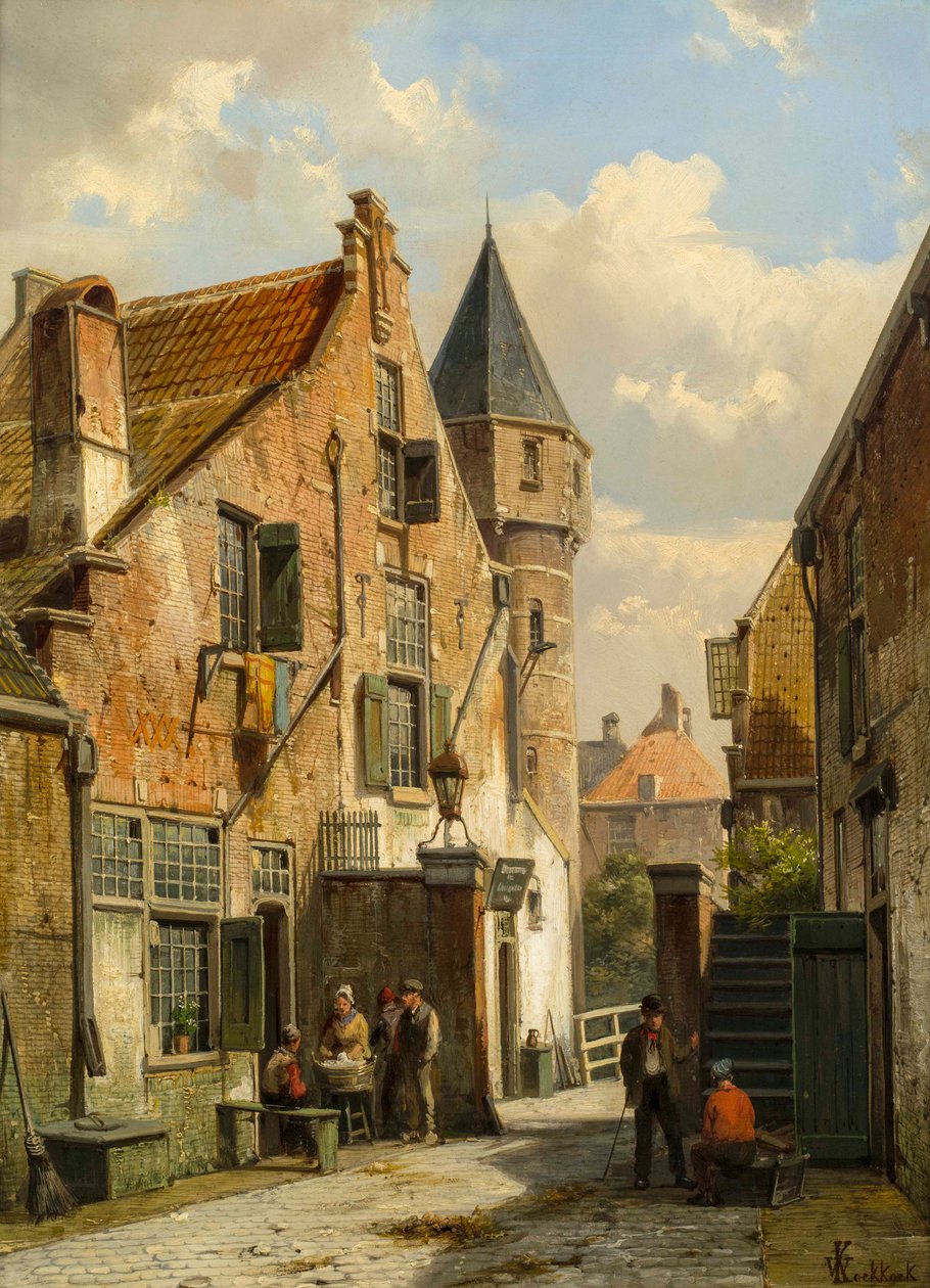 Näkymä Leidenistä, 1891 tekijältä Willem Koekkoek
