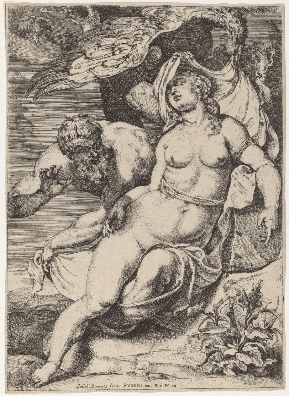 Jupiter ja Antiope tekijältä Willem Panneels after Sir Peter Paul Rubens