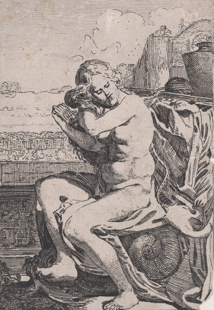 Bathsheba kampaa hiuksiaan, n. 1615. tekijältä Willem Pietersz. Buytewech