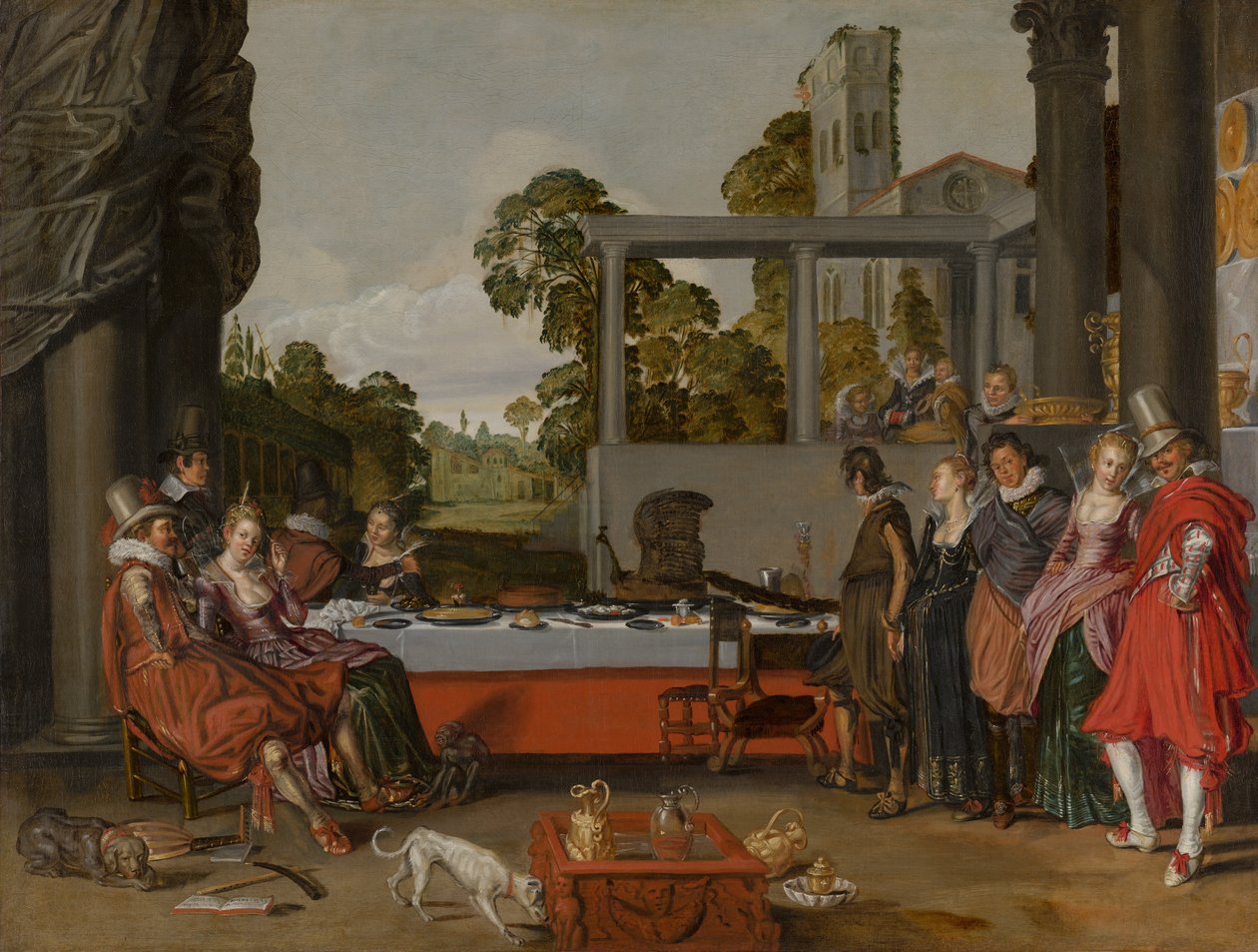 Merry Company on a Terrace, 1616-17 tekijältä Willem Pietersz Buytewech