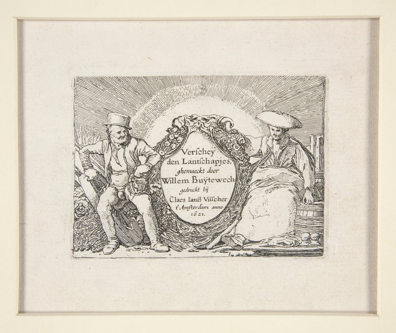 Maisemasarjan otsikkosivu tekijältä Willem Pietersz. Buytewech