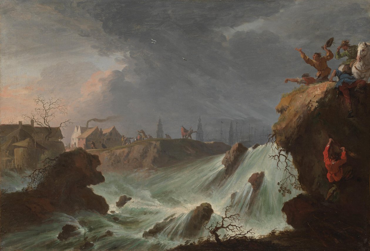 Sint Antoniesdijkin murtuminen Houtewaelin lähellä vuonna 1651 tekijältä Willem Schellinks