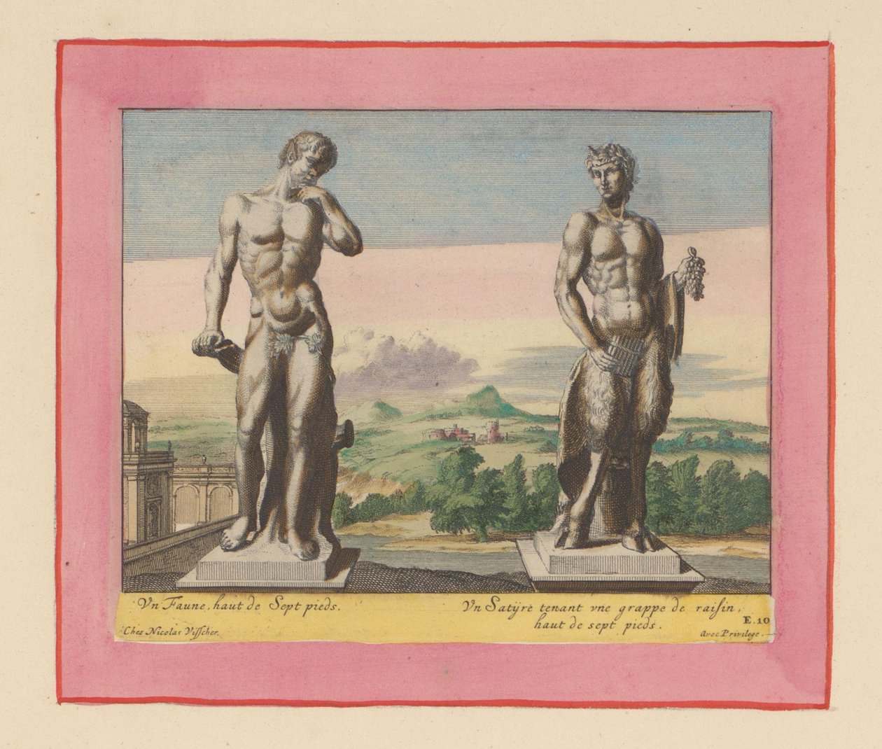 Statuen eines Fauns und eines Satyrs mit Trauben tekijältä Willem Swidde