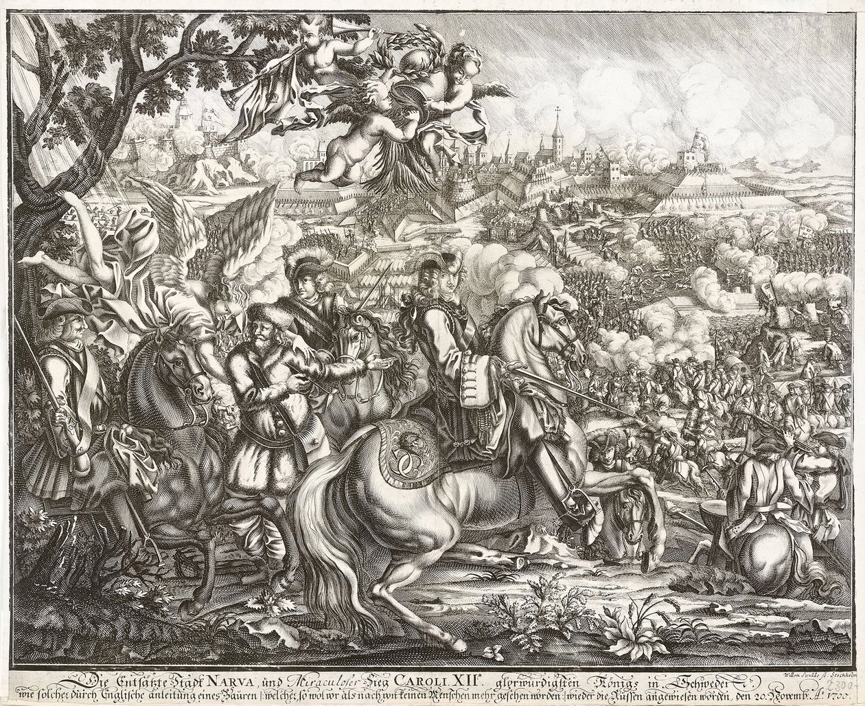 Narvan taistelu 19. marraskuuta 1700 tekijältä Willem Swidde