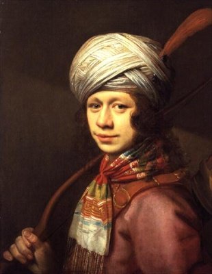 Nuori jousimies (öljy paneelissa) tekijältä Willem Willemsz. van der Vliet