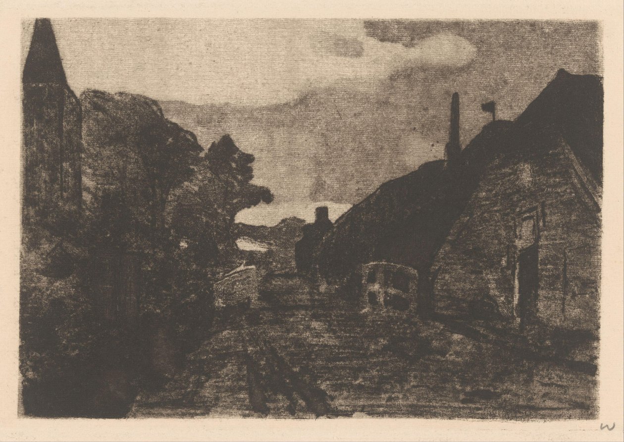Kylätie Diepenheimissa tekijältä Willem Witsen (signed by artist)