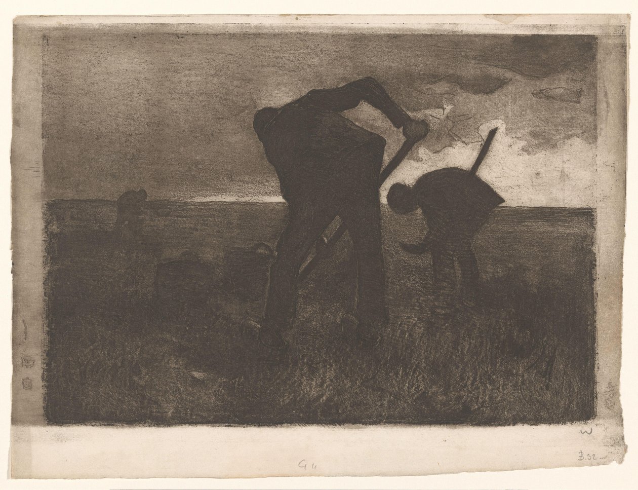 Kolme perunannostokonetta tekijältä Willem Witsen (signed by artist)