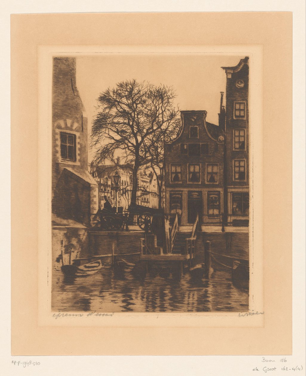 Taivuttelu Montelbaanstorenissa Amsterdamissa tekijältä Willem Witsen (signed by artist)