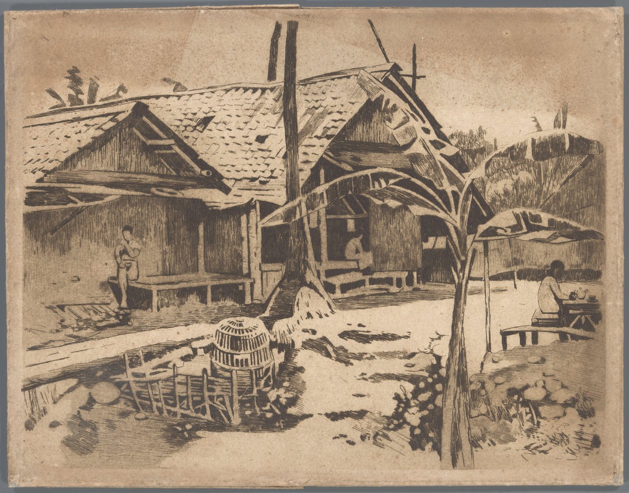 Pisang-puu kampongissa, Buitenzorgissa tekijältä Willem Arnoldus Witsen