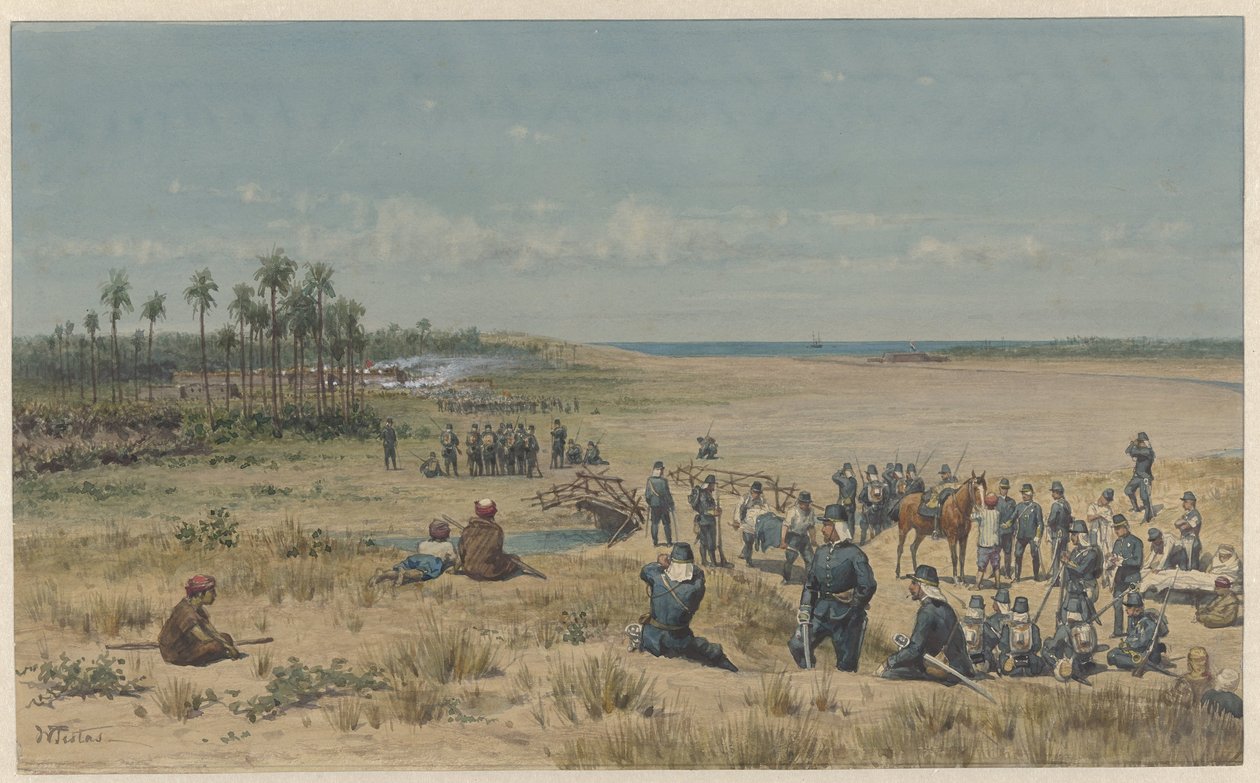 Tumulitin valloitus Samalanganin retkikunnan aikana, 26. elokuuta 1877 tekijältä Willem de Famars Testas