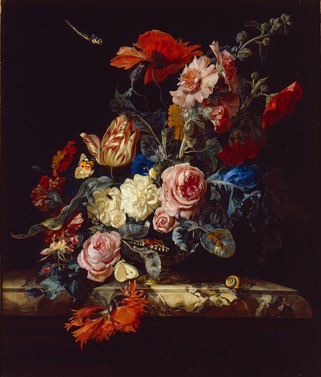 Maljakko kukkia, 1663 tekijältä Willem van Aelst