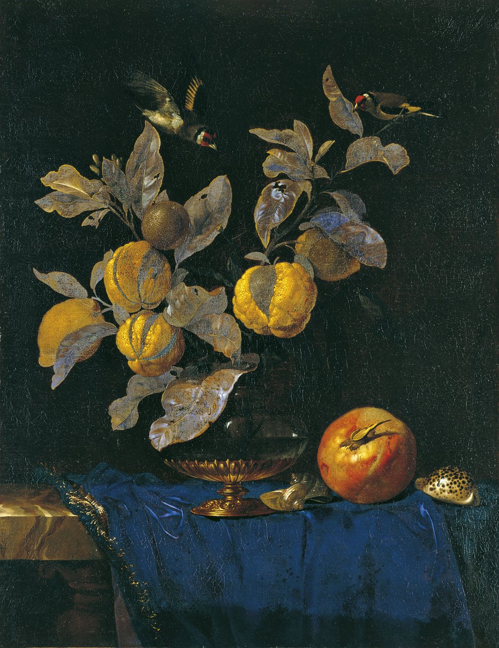 Asetelma hedelmien kanssa tekijältä Willem van Aelst