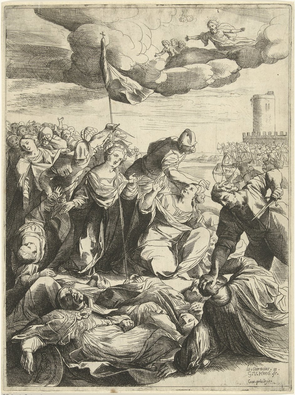 Hunien piirittämä Pyhä Ursula tekijältä Willem van Haecht (II)