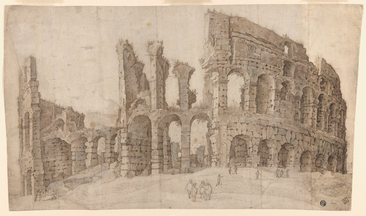 Colosseumin rauniot Roomassa tekijältä Willem van Nieuwlandt II