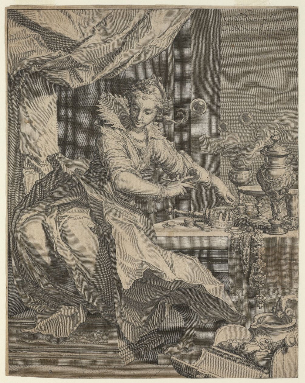 Rikkauden ja ylellisyyden allegoria, 1611 tekijältä Willem van Swanenburgh
