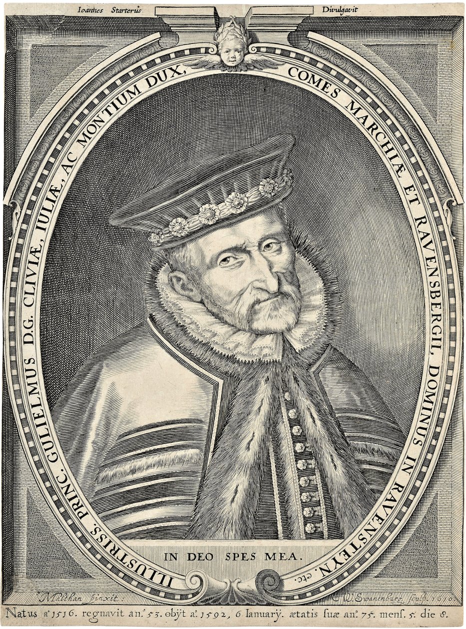 Jülich-Cleves-Bergin herttua Williamin muotokuva 1516-1592, 1610 tekijältä Willem van Swanenburgh