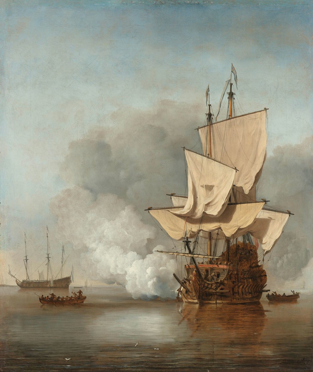 Tykin laukaus tekijältä Willem van de Velde (II)