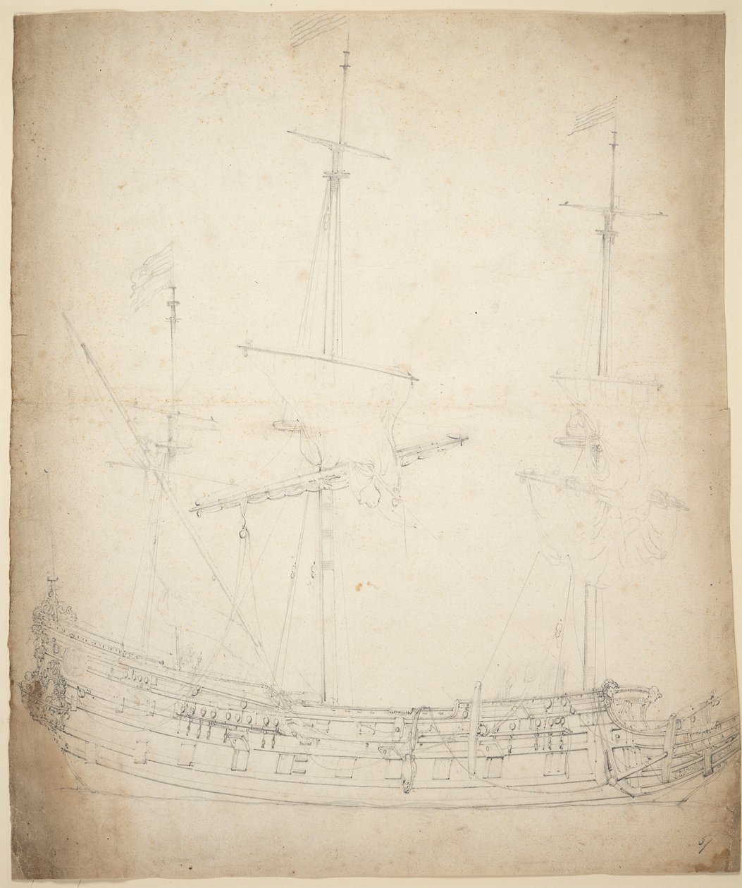 Vreden muotokuva (), noin 1661 (offset, grafiitti). tekijältä Willem van de Velde the Younger