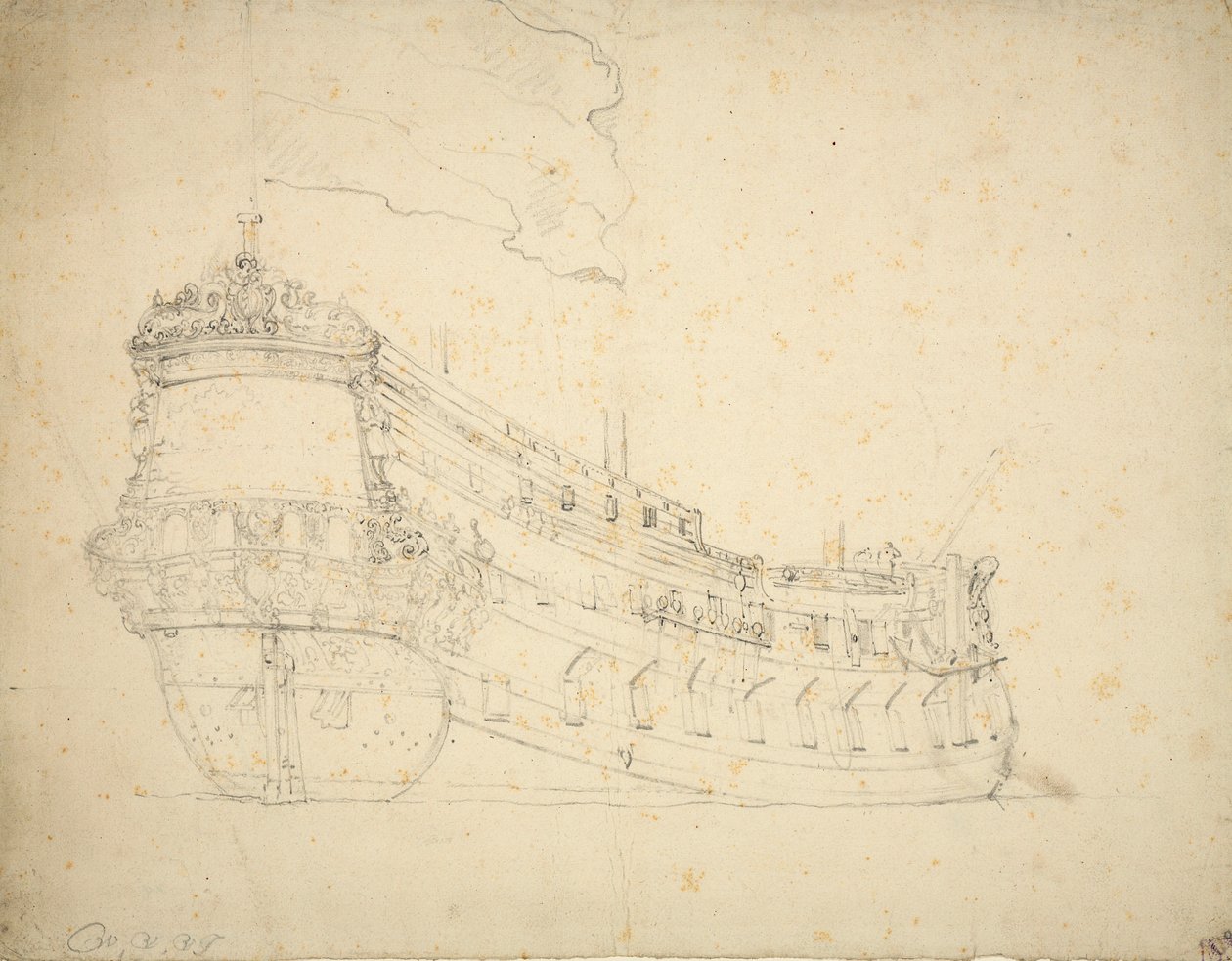 Muotokuva "Wakende Boei", noin 1664 (offset). tekijältä Willem van de Velde the Younger
