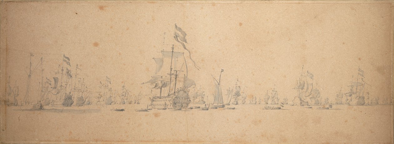 Alankomaiden laivaston sotaneuvosto tekijältä Willem van de the Elder Velde