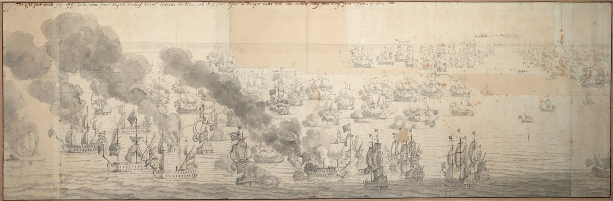 Texelin taistelu (Kijkduin) tekijältä Willem van de the Elder Velde