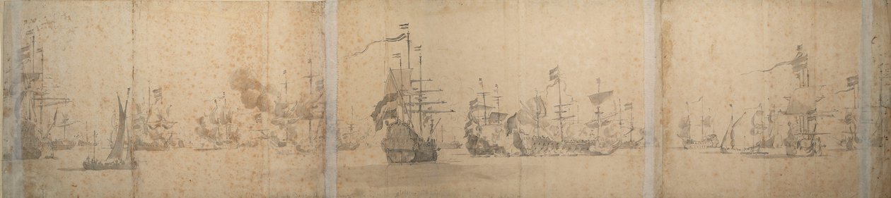 Alankomaiden laivasto Hollannin rannikolla marraskuussa 1664 tekijältä Willem van de the Elder Velde