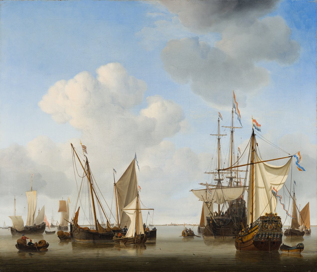 Laivat teillä tekijältä Willem van de Velde the Younger