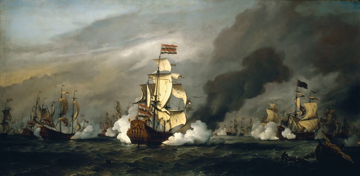 Texelin taistelu tekijältä Willem van de Velde the Younger