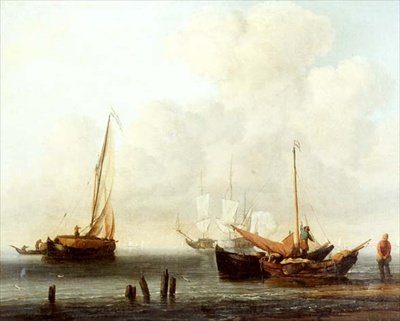 Kaksi kalastusvenettä tekijältä Willem van de Velde the Younger