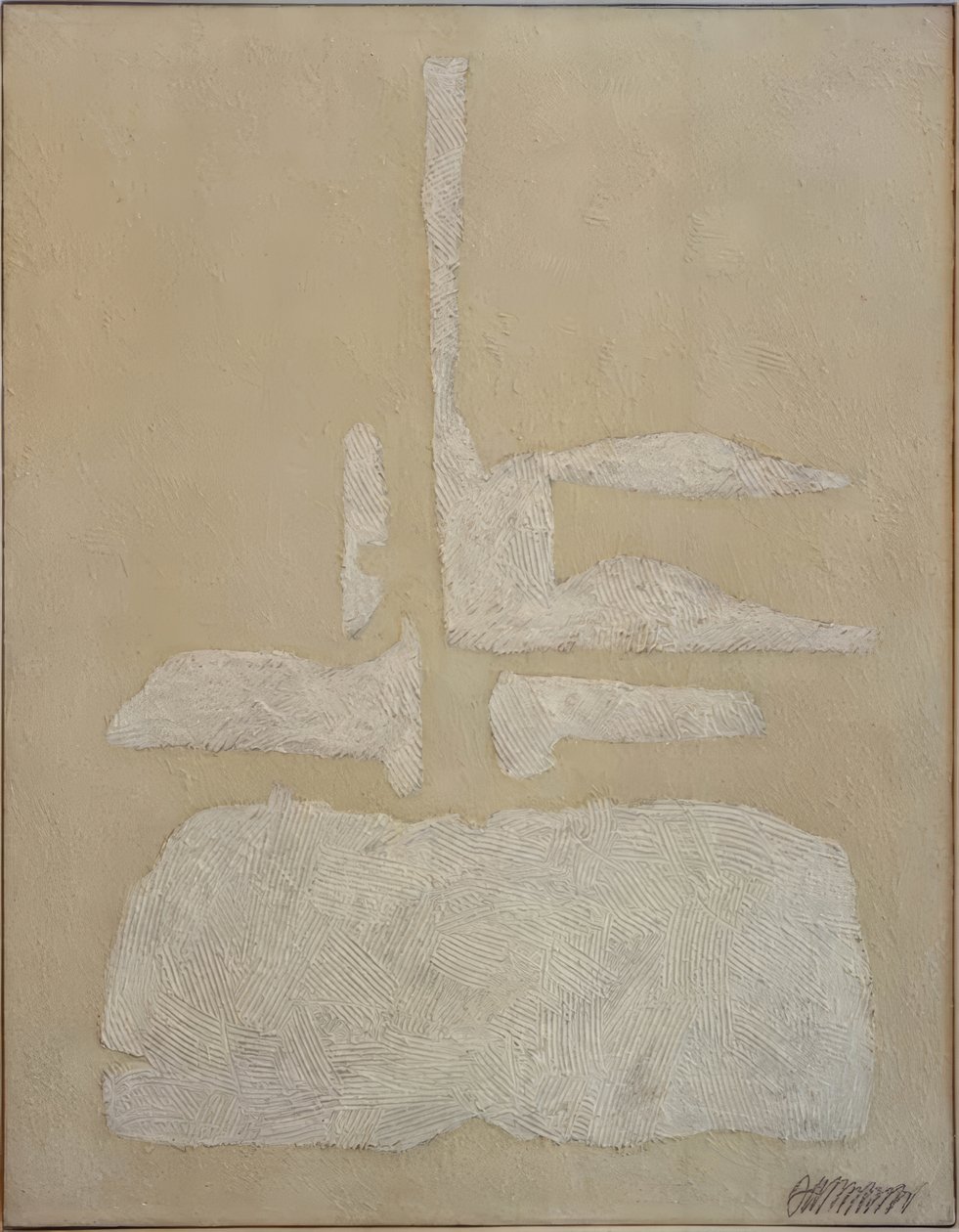 Hani-i-valkoinen harjattua villaa tekijältä Willi Baumeister