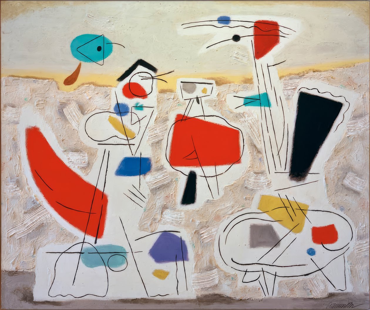 Iloinen maisema II tekijältä Willi Baumeister