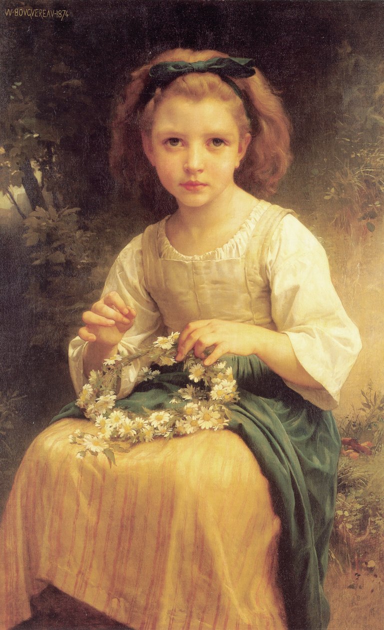 Lapsi punomassa kruunua tekijältä William Adolphe Bouguereau