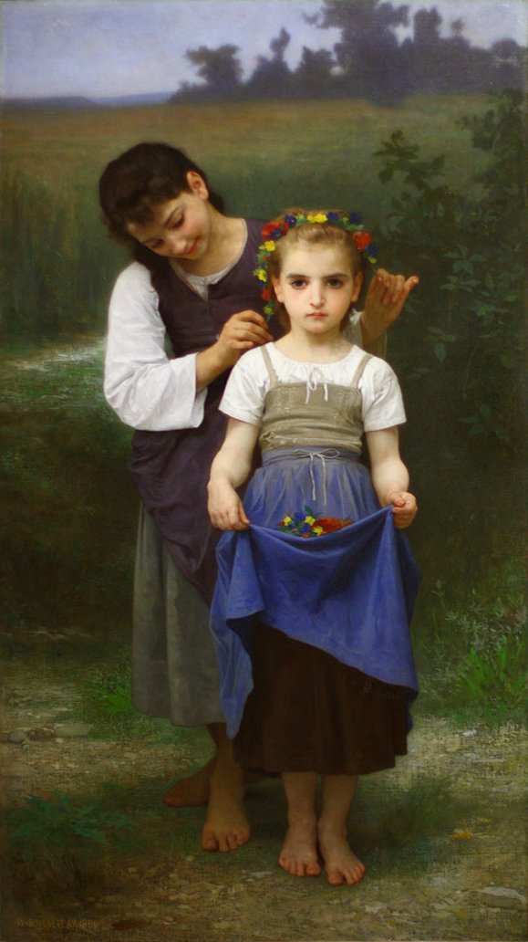 Kukkien kruunu tekijältä William Adolphe Bouguereau