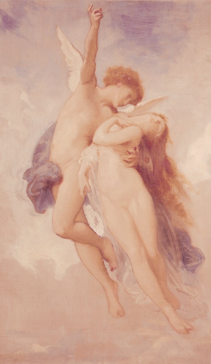 Cupid and Psyche, 1889 tekijältä William Adolphe Bouguereau