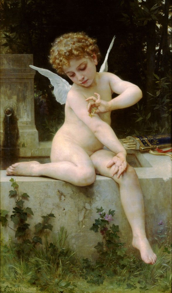 Amor ja perhonen tekijältä William Adolphe Bouguereau