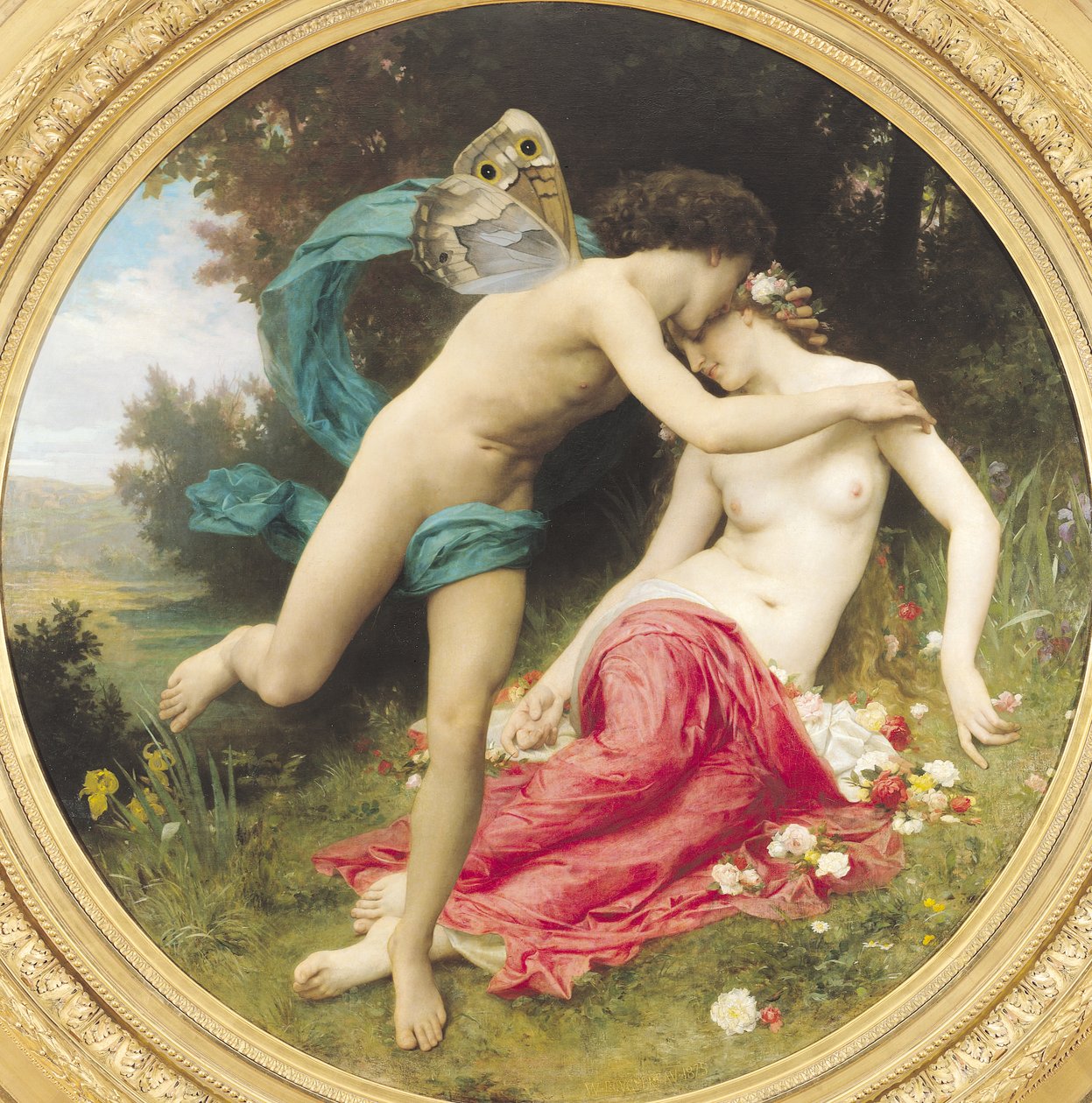 Flora ja Zephyr, 1875 tekijältä William Adolphe Bouguereau