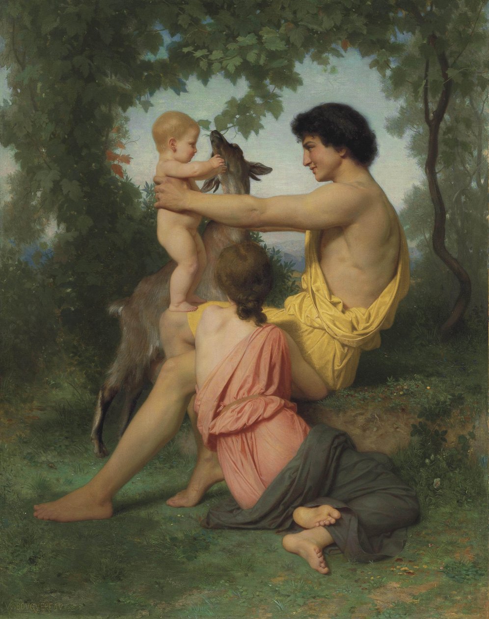 Idylli Muinainen perhe tekijältä William Adolphe Bouguereau