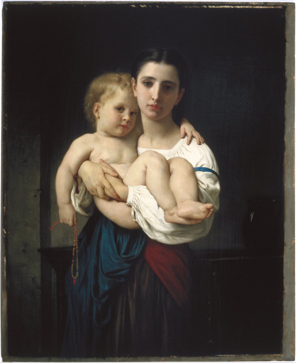 La soeur aînée, réduction tekijältä William Adolphe Bouguereau