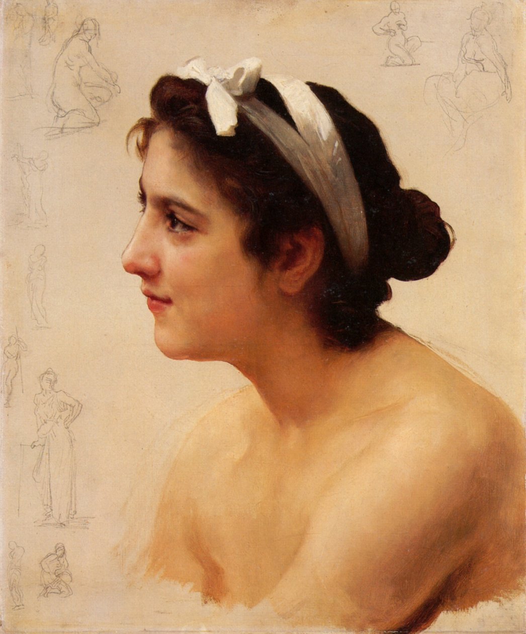 Tutkimus naisesta rakkauden tarjoamisesta tekijältä William Adolphe Bouguereau