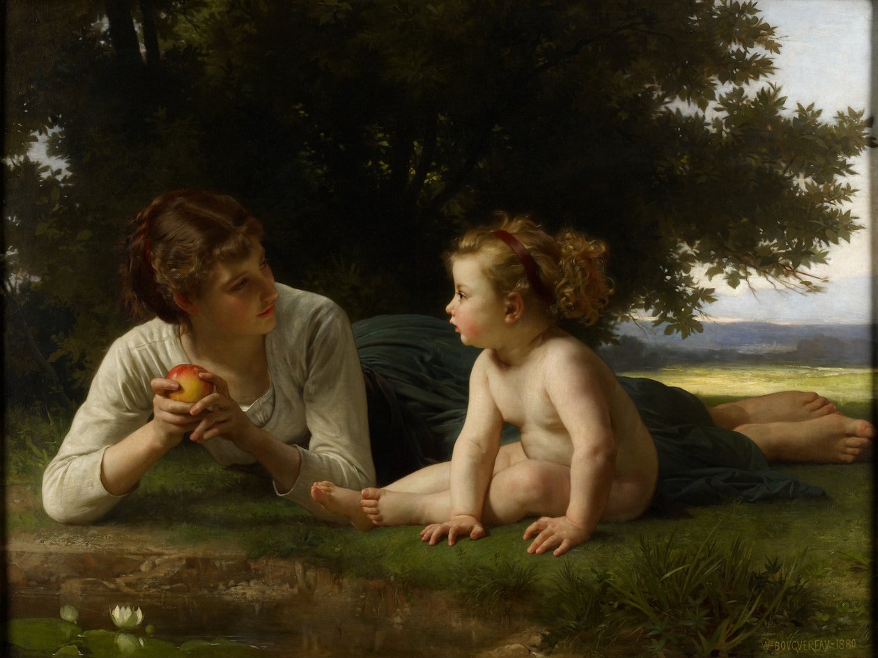 Kiusaus, 1880 tekijältä William Adolphe Bouguereau