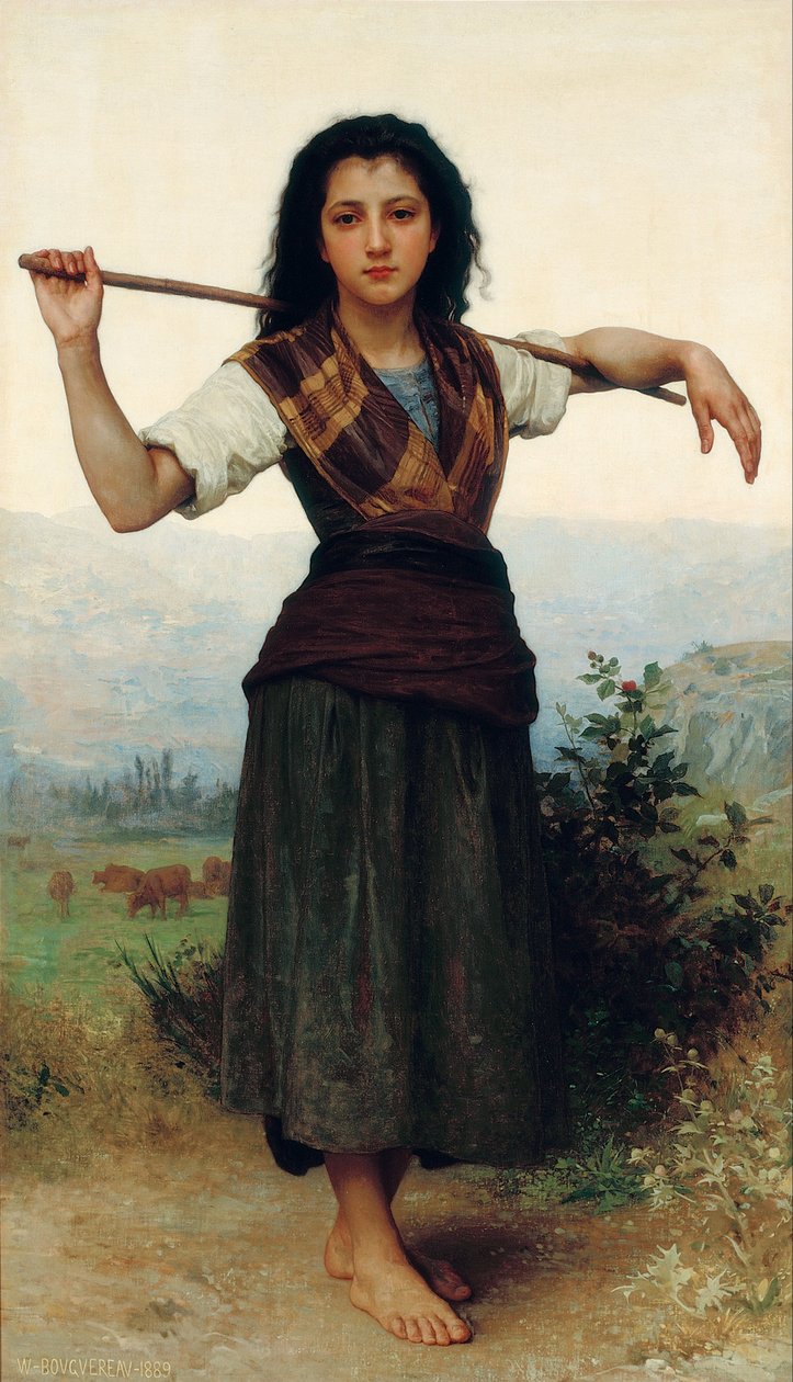 Pieni paimentyttö tekijältä William Adolphe Bouguereau