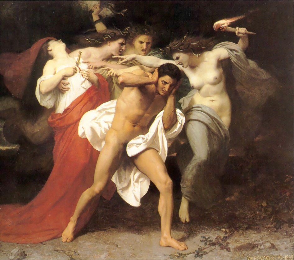 Orestesin katumus tekijältä William Adolphe Bouguereau