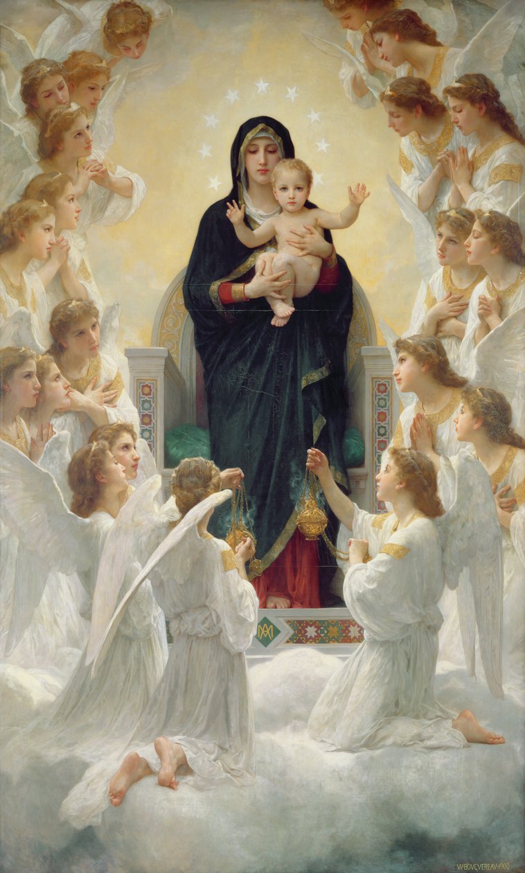Neitsyt enkelien kanssa tekijältä William Adolphe Bouguereau