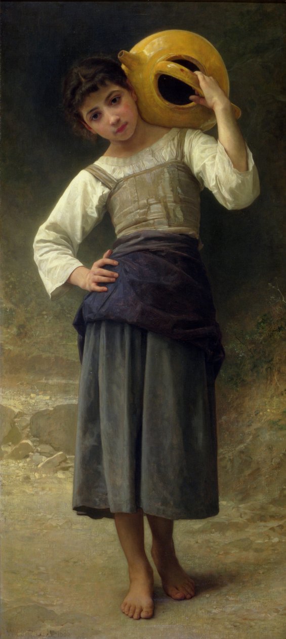 The Water Girl (Nuori tyttö menossa lähteeseen) 1885 tekijältä William Adolphe Bouguereau