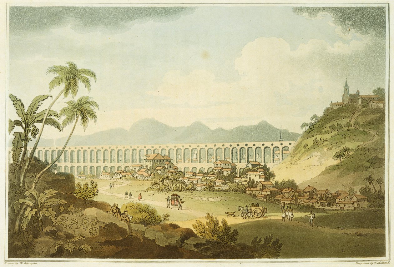 Arcos de Carioco eli suuri akvedukti Rio de Janeirossa, levy 5 John Barrow