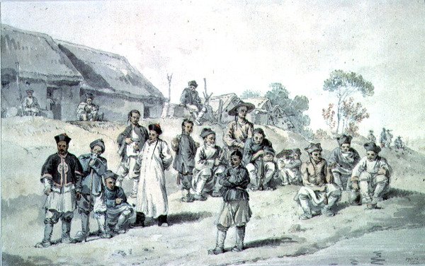 Kiinalaiset tarkkailevat Britannian (Lord Macartneyn) suurlähetystöä tekijältä William Alexander